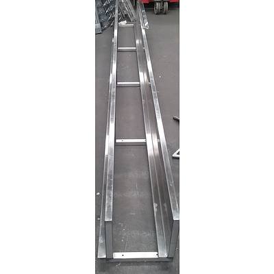 Assorted Stainless Steel Professional Kitchen Shelving.