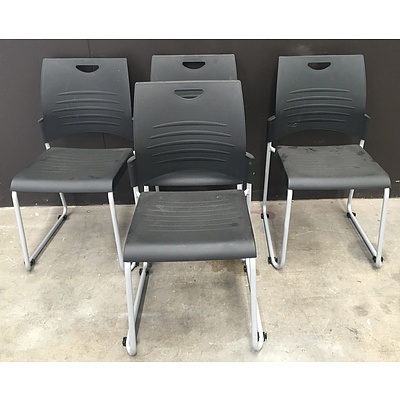 Moulded Plastic Chair - Lot Of Four