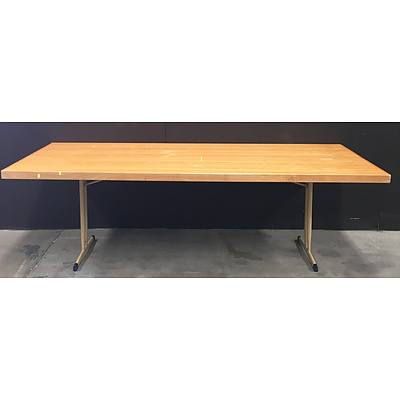 Folding Timber Trestle Table