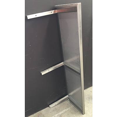 Stainless Steel Wall Mounted Single Shelf - Lot Of 3