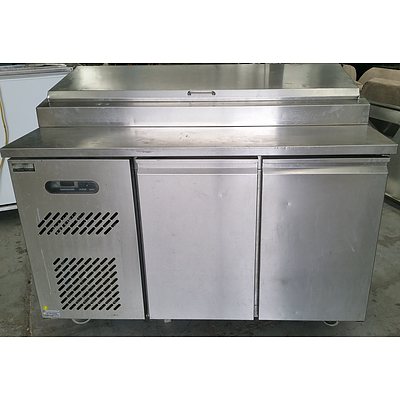 Koldtech Stainless Steel Mobile Pizza Preparation Fridge