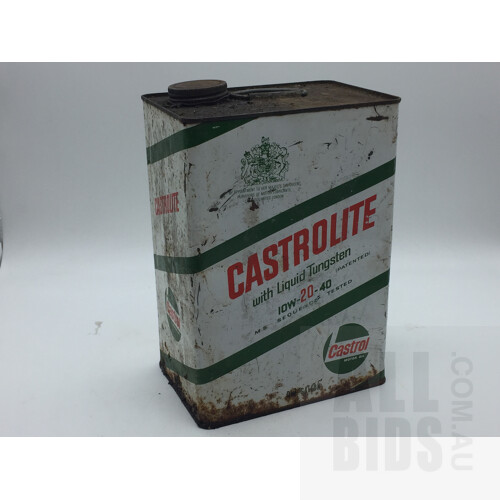 Vintage Castrolite Oil Tin - One Gallon