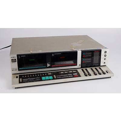 Vintage AIWA AD-WX220 Stereo Double Cassette Deck with Original Box and Manual