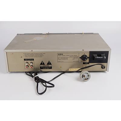 Vintage AIWA AD-WX220 Stereo Double Cassette Deck with Original Box and Manual