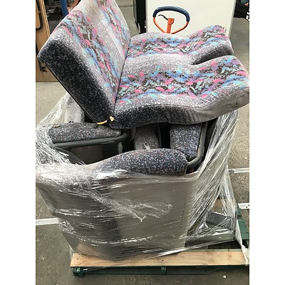 Two Seat Bus Seats -Lot Of Six