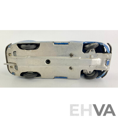 Vintage Chad Vally Pressed Steel Clock Work 1940's Sedan, Made in England