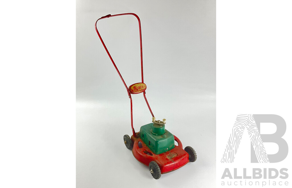 Vintage Cyclops Victa Ambassador Steel Toy Lawnmower with Original Box, Made in Australia