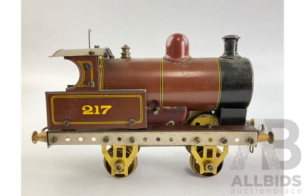 Rare Primus Engineering Wind Up Toy Steam Locomotive 217 and Carriages