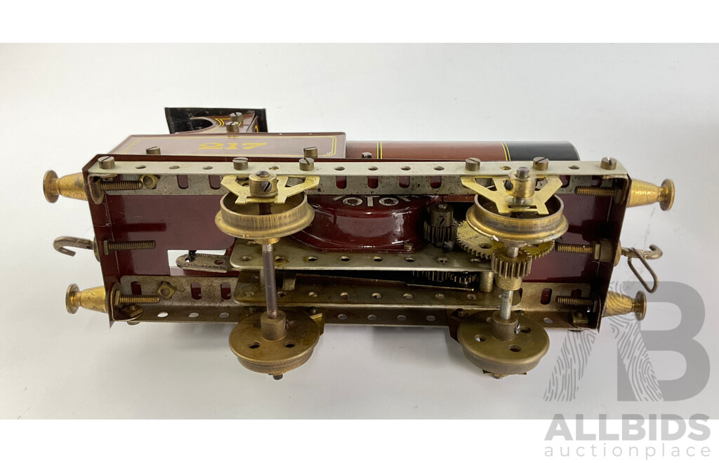 Rare Primus Engineering Wind Up Toy Steam Locomotive 217 and Carriages