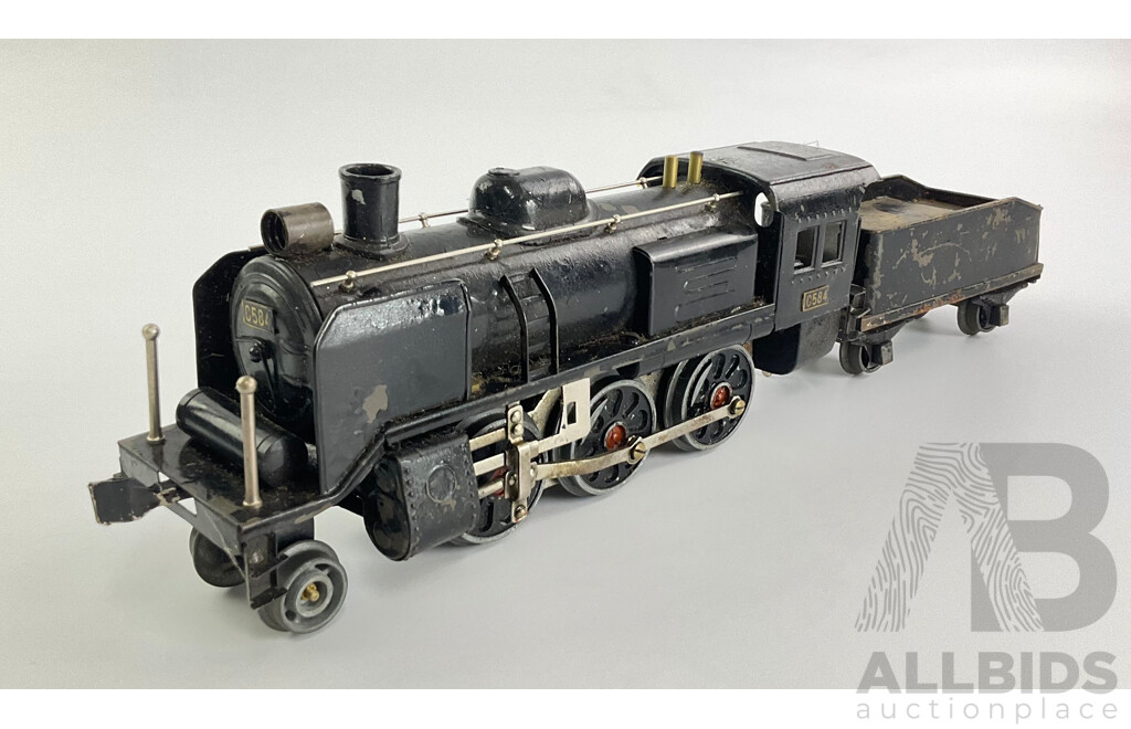 Vintage 'O' Gauge Three Rail Sakai Standard Model Steam Locomotive Set in Original Box, Made in Occupied Japan