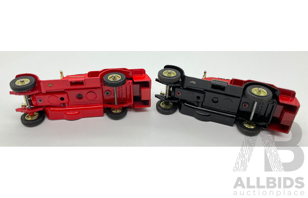 Two Vintage Diecast Matchbox Rolls Royce Borough Green and District Fire Engines, Made in England