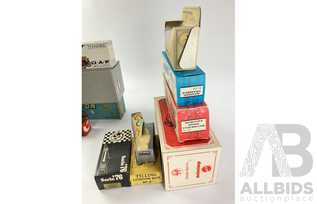 Collection of Approx Thirty Five Toy Model Boxes Including Tri-Ang, CKO, RAF, Matchbox and More