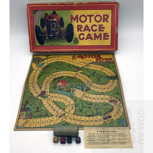 'A Motor Ride' game board by National - Lot 1265775 | ALLBIDS
