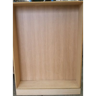 Lot Of 2 Laminate Slatwall Display Units