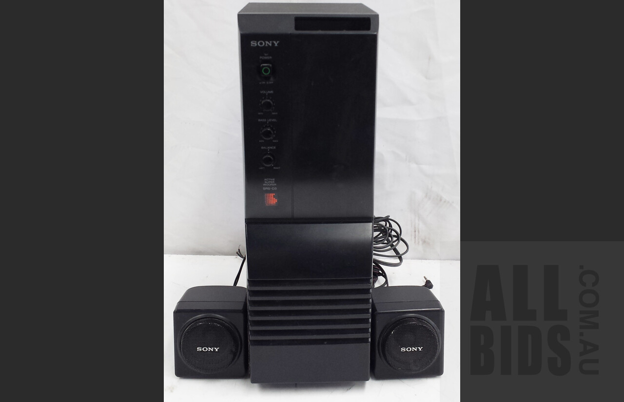 Caisson De Basse Sony SRS-D3 + Enceintes Sony SRS-003 (lot Occasion Japon)