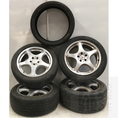 Alloy Mercedes Rims - Staggered Set- Lot Of Four