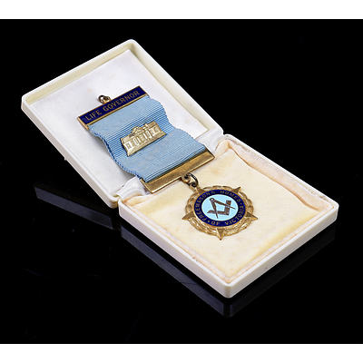 Masonic Life Govenor Medal Circa 1960