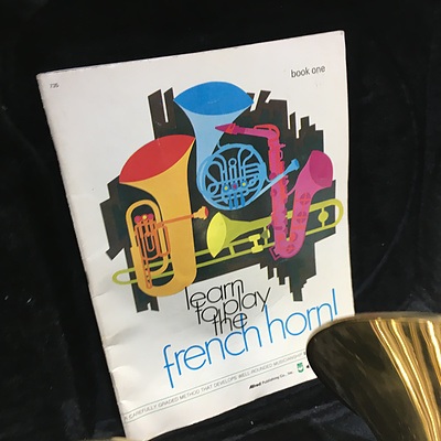 Brass Bourree Fench Horn In Travel Case