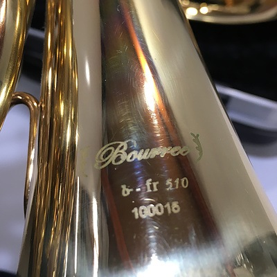 Brass Bourree Fench Horn In Travel Case
