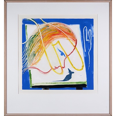 Charles Blackman (1928-2018), Alice's Room, Monotype, 77 x 77 cm