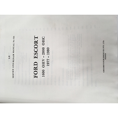 Gregory's - Ford Escort Service Repair Manual (1977-1980)