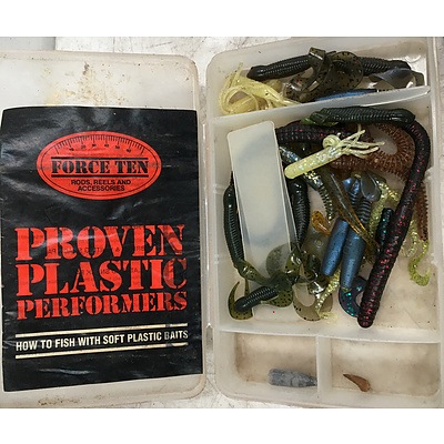 Jarvis Walker Fishing Rod With Assorted Tackle And Magazines