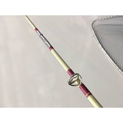 Collectable Jarvis Walker Fishing Rod With Landing Nets And Fishing Seat - Lot Of Six