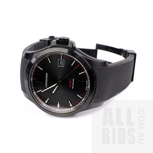 Boxed Gents Longines Conquest V.H.P Wristwatch, L3.716.4.56.9 with Instruction Manual, RRP $1,525