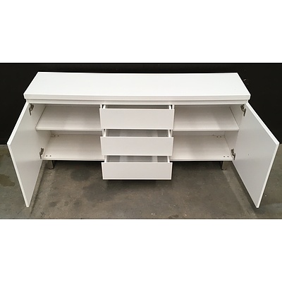 White Laminate Entertainment Unit