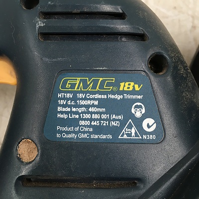 GMC 18v Cordless Electric Hedge Trimmer (HT18v)