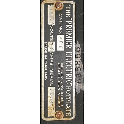 The Premier Electric Hotplate
