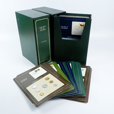 Franklin Mint Volumes I and II Coin Sets of All Nations