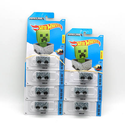 Seven Hot Wheels HW Ride Ones Minecraft Minecarts