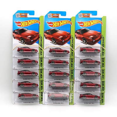 Fifteen Hot Wheels HW Workshop 96 Nissan 180SX Type X