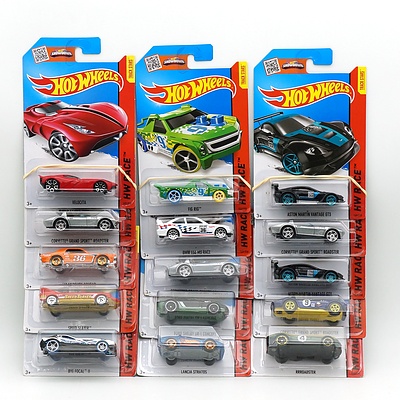 Fifteen Hot Wheels HW Race Models, Including Corvette Grand Sport, 68 Mercury Cougar and More 