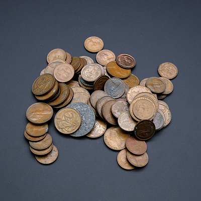 Collection of Australian One and Two Cent Coins