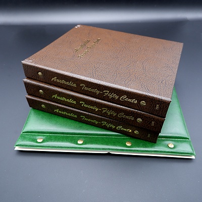 Three Dansco Coin Albums and One Bank Note Album