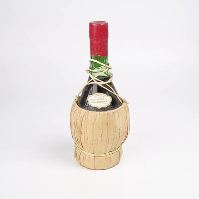 Two Vintage Italian Wines in Raffia Bound Bottles - 1981 Chianti and Toscano Bianco - Both 500ml (2)