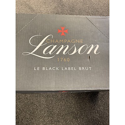 Six bottles of Champagne Lanson 1760 Le Black Label Brut 