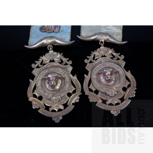 Buffalo Lodge Masonic Medals Nemo Mortalium Omnibus Horis Sapit