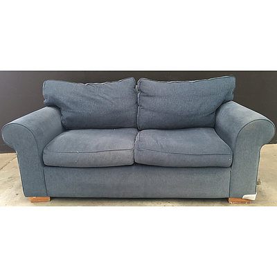 Mixed Household Furniture - 2 Seat Fabric Lounge, TV Unit, Coffee Table, And Occasional Table