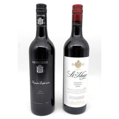 Henschke Keyneton Euphonium 2009 Barossa and St Hugo 2014 Barossa Shiraz - Lot of Two Bottles (2)