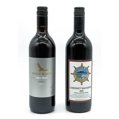 Wolf Blass Silver Label 2019 Shiraz and Riverview Hotel Murwillumbah 2007 Cabernet (2)