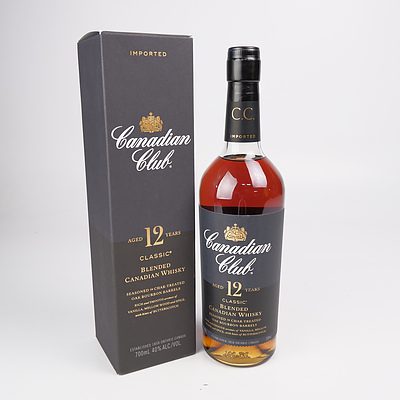 Canadian Club Aged 12 Years Blended Scotch Whiskey - 700ml in Presentation Box