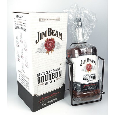 Jim Beam Kentucky Straight Bourbon Whiskey 4.5 liter on Swing Caddy