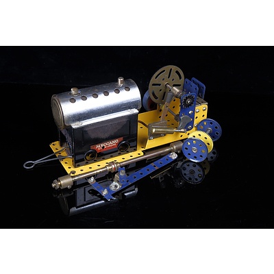 Vintage Meccano Model Steam Engine