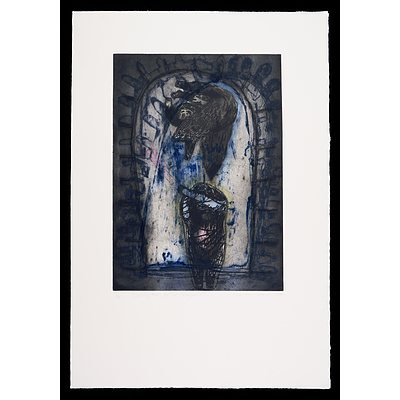 Dianne Fogwell (born 1958), Conception After Chagall 1991, Collagraph Edition 1/30, 49.5 x 39.5 cm (image size)
