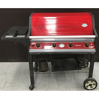 Jackeroo 4 Burner Hooded Barbecue And Barbecue Tool Kit
