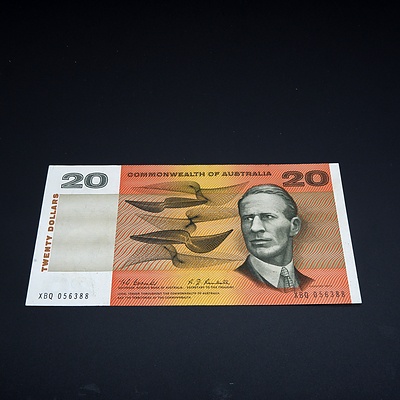 $20 1967 Coombs Randall Australian Twenty Dollar Banknote R402F XBQ056388