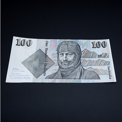 $100 1985 Johnston Fraser Australian One Hundred Dollar Banknote R609 ZDA926049
